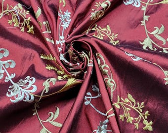 Dupioni de seda bordado -cortado a medida-