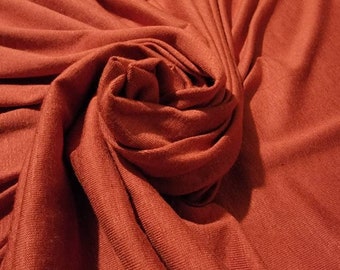 Hemp Cotton Spandex 200 gsm "Opaque Rust" -by the yard-