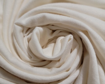 Bamboo Organic-cotton Jersey knit "NATURAL" -by the yard-