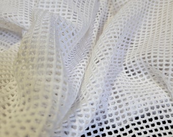 100% Cotton Ariel Mesh "White" - by the yard -