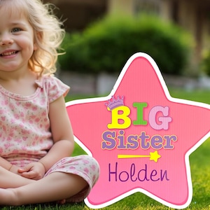 I’m a Big Sister, Brother Yard Sign, Proud Sibling Gift, Newborn Arrival Props, Welcome Home Baby Announcement Decor, Dog Bone Lawn Card