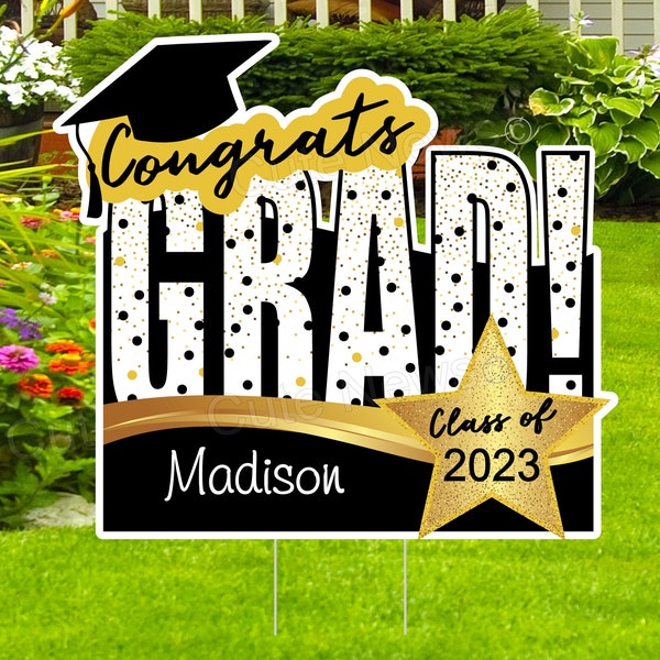 Graduation Yard Signs Personalized Etsy