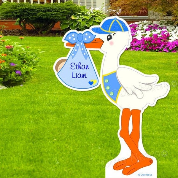 Wooden Stork Yard Sign Etsy