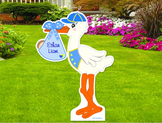 Stork Yard Sign It S A Boy Announcement Baby Etsy