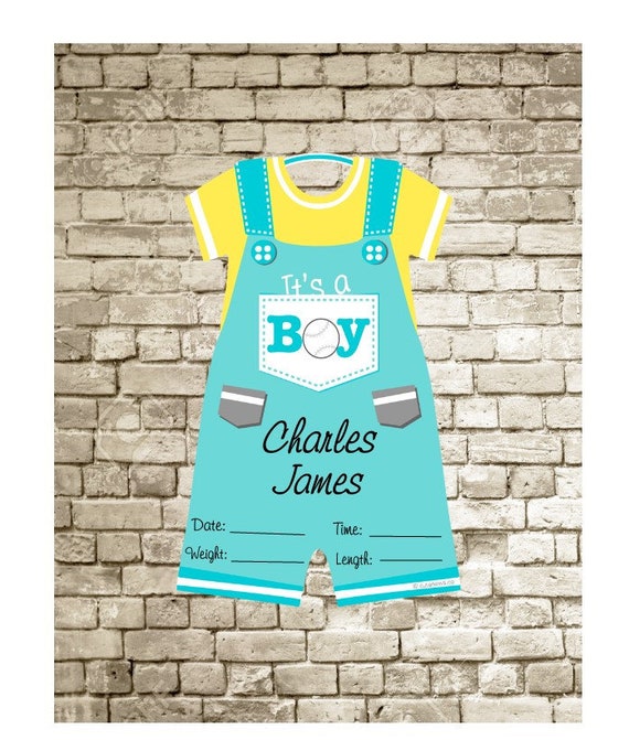 Its A Boy Hospital Door Hanger Birth Stats Sign Baby Etsy