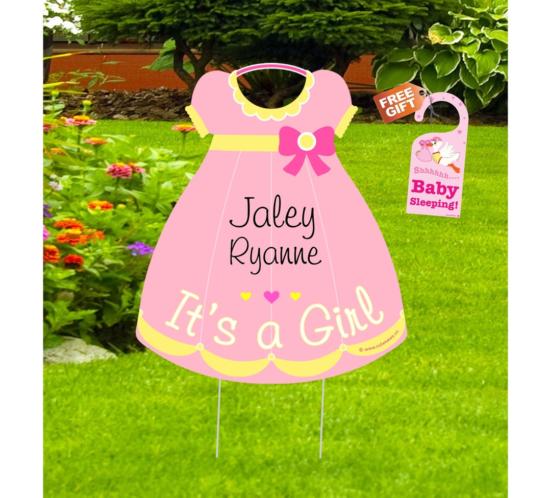 Its a Girl Announcement Yard Sign Home Baby Lawn Etsy