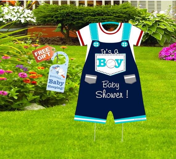 Drive by Baby Shower Yard Sign It's a Boy Lawn Decoration Etsy
