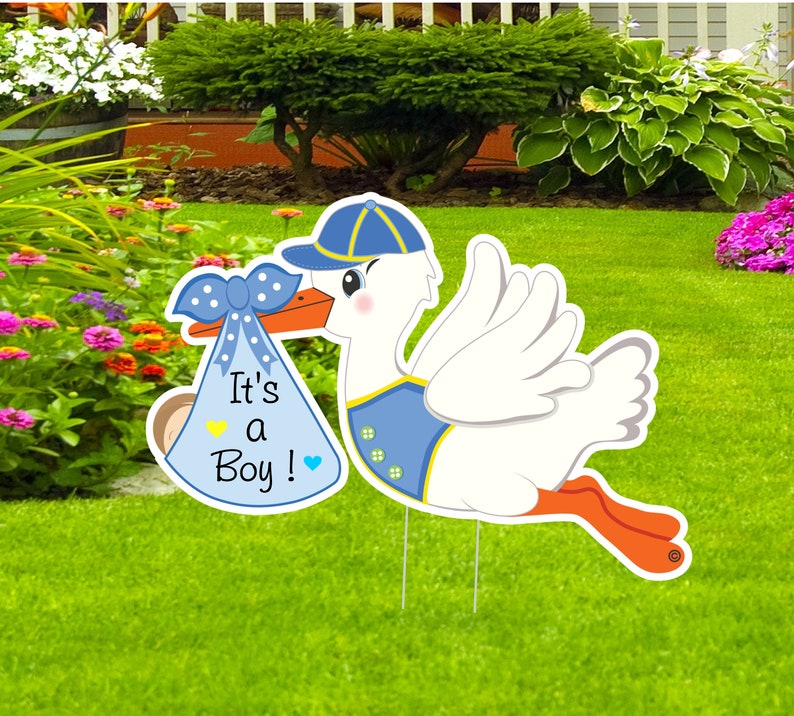 Yard Stork Sign Baby Shower Signs Its a Girl Lawn Etsy