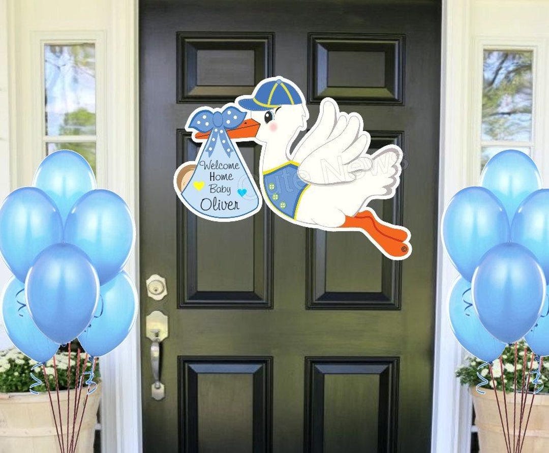 Infant Entry Sign Welcome Home Baby Door Sign, Hospital Door Hanger, Stork Decoration, It ...
