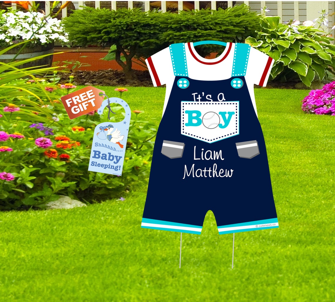 Drive By Baby Shower Yard Sign It's a Boy Lawn Decoration Etsy