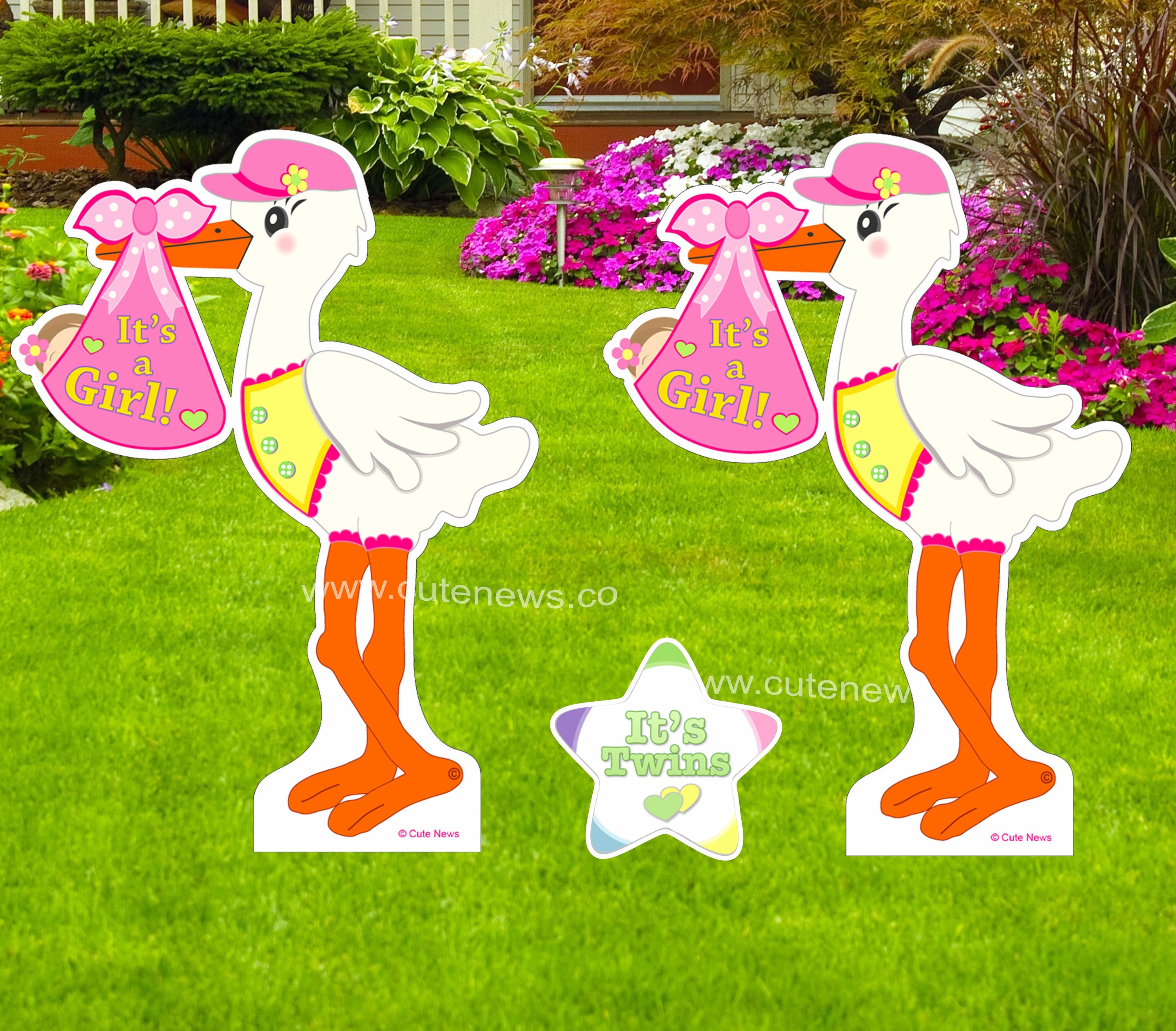 lawn birth announcements