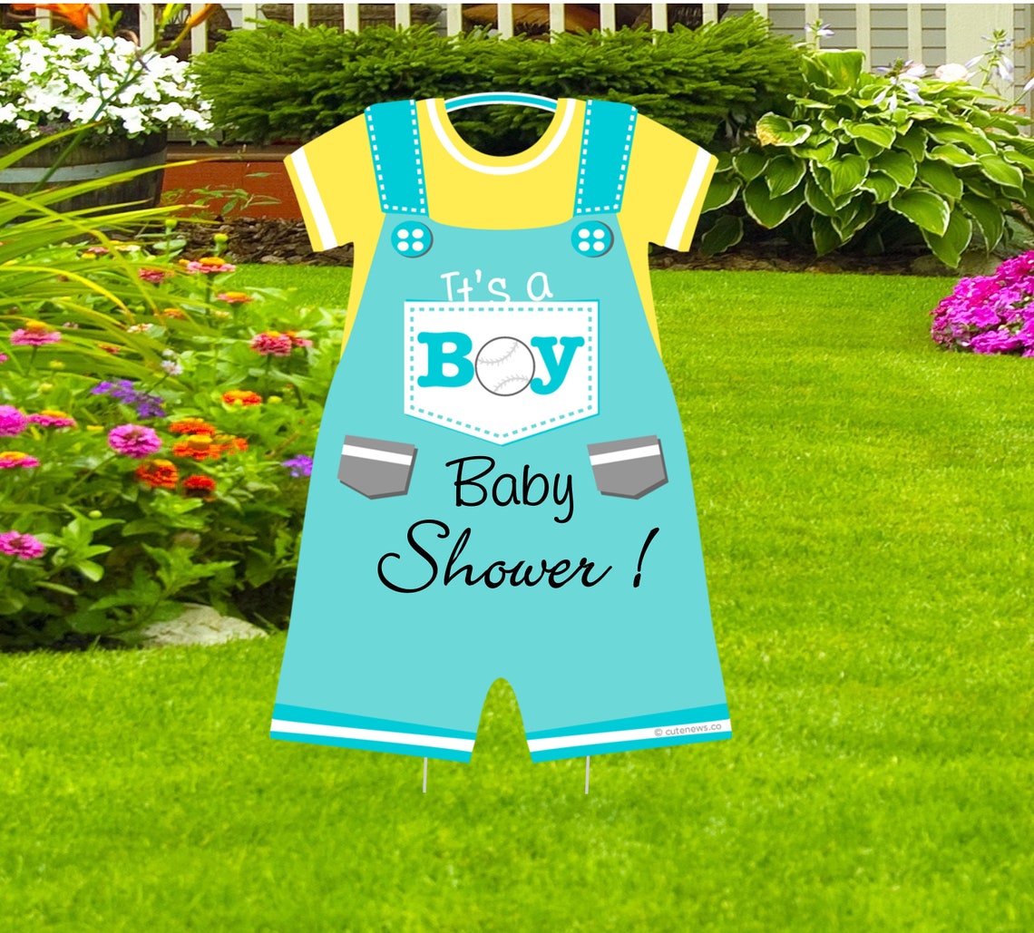 Drive By Baby Shower Yard Sign It's a Boy Lawn Decoration Etsy