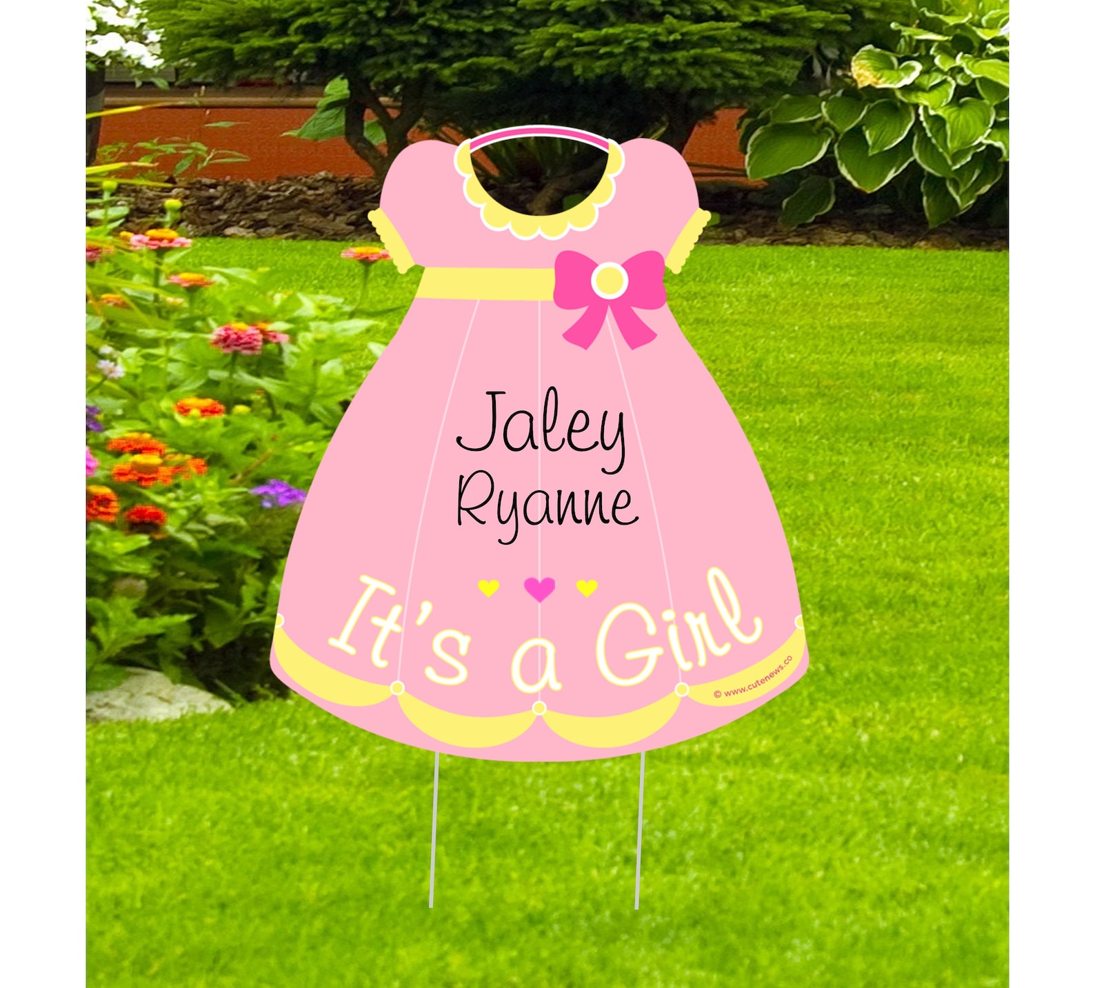 Its A Girl Yard Sign / Baby Announcement Door Signs Custom Etsy