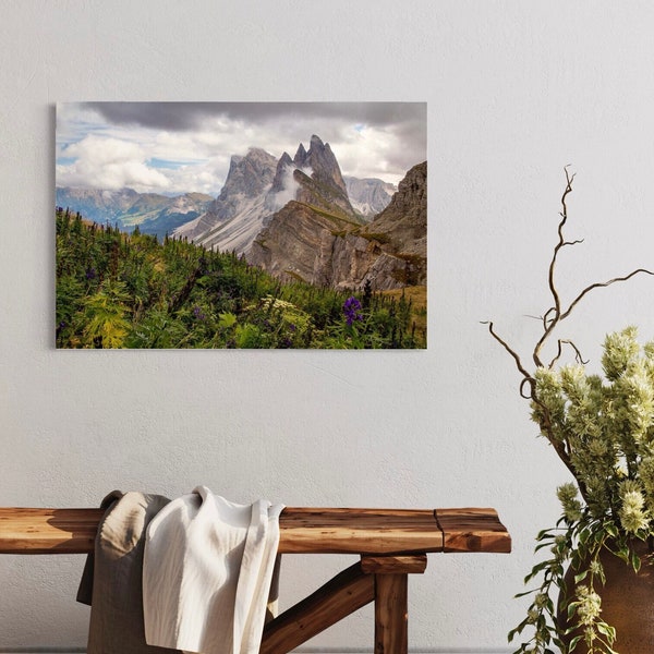 Seceda Wildflowers Italian Dolomites | "Wildflower Wilderness" | Alpe di Seceda | Italian Alps | Fine Art Photography | Travel Art