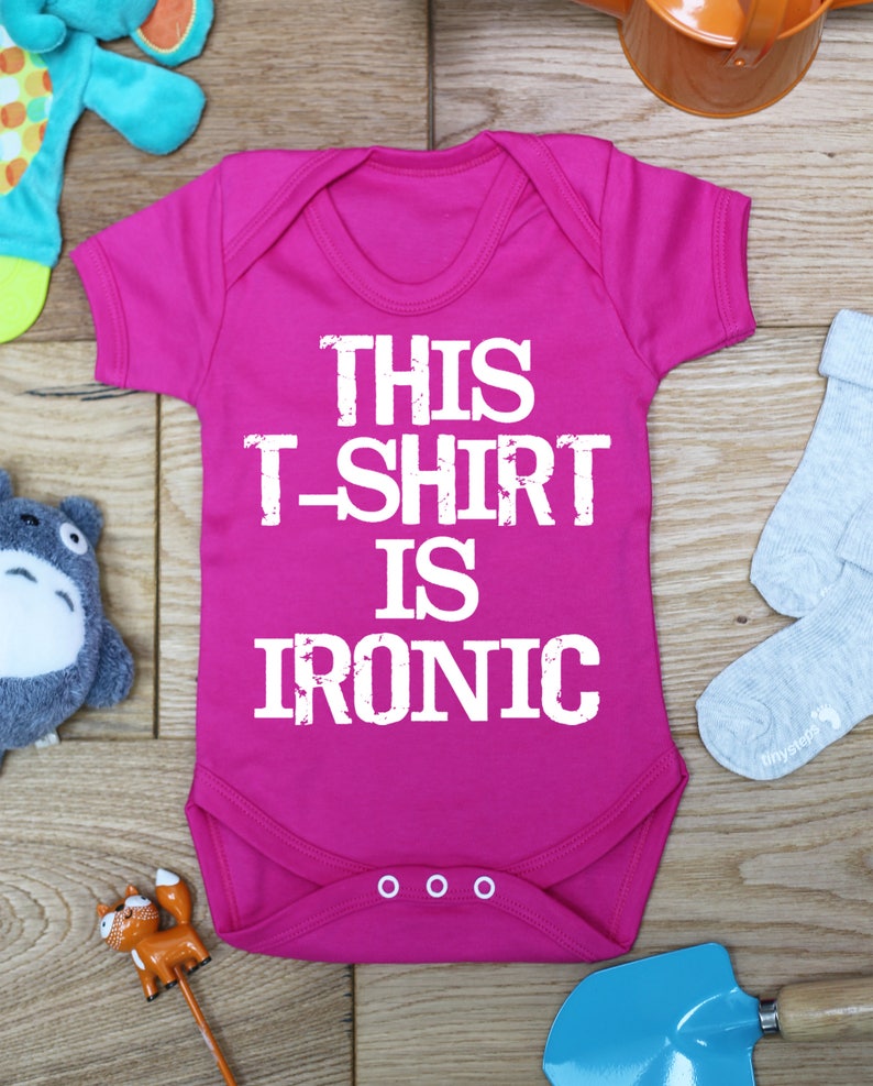 This Tshirt is ironic baby vest boys girls grow Handmade Bodysuit Gift Made To Order Little Hippo Hippy Printed Babies Wear Clothing