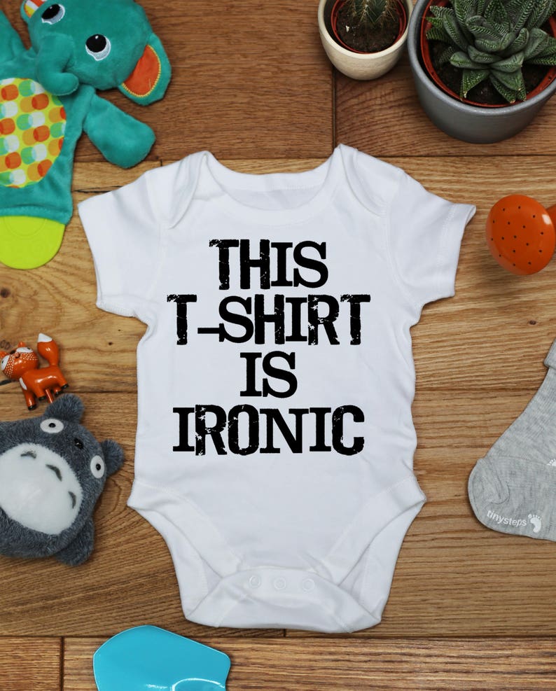 This Tshirt is ironic baby vest boys girls grow Handmade Bodysuit Gift Made To Order Little Hippo Hippy Printed Babies Wear Clothing