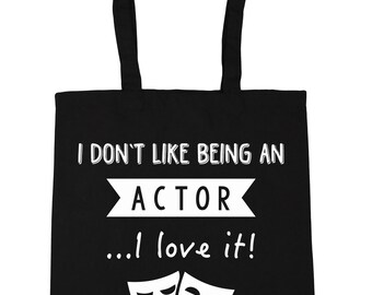 Ik ben graag niet een acteur... I Love It! Tote winkelen strand gymtas 42cm x38cm, 10 liter