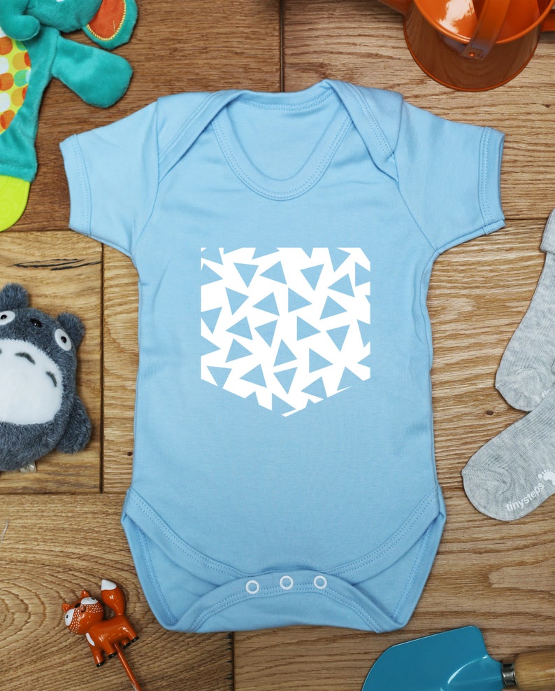 made to order handmade Pattern pocket baby vest boys girls grow bodysuit little hippo gift printed babies wear clothing hippy