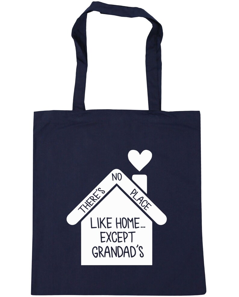 10 litres There/'s no place like home...except Grandad/'s Tote Shopping Gym Beach Bag 42cm x38cm