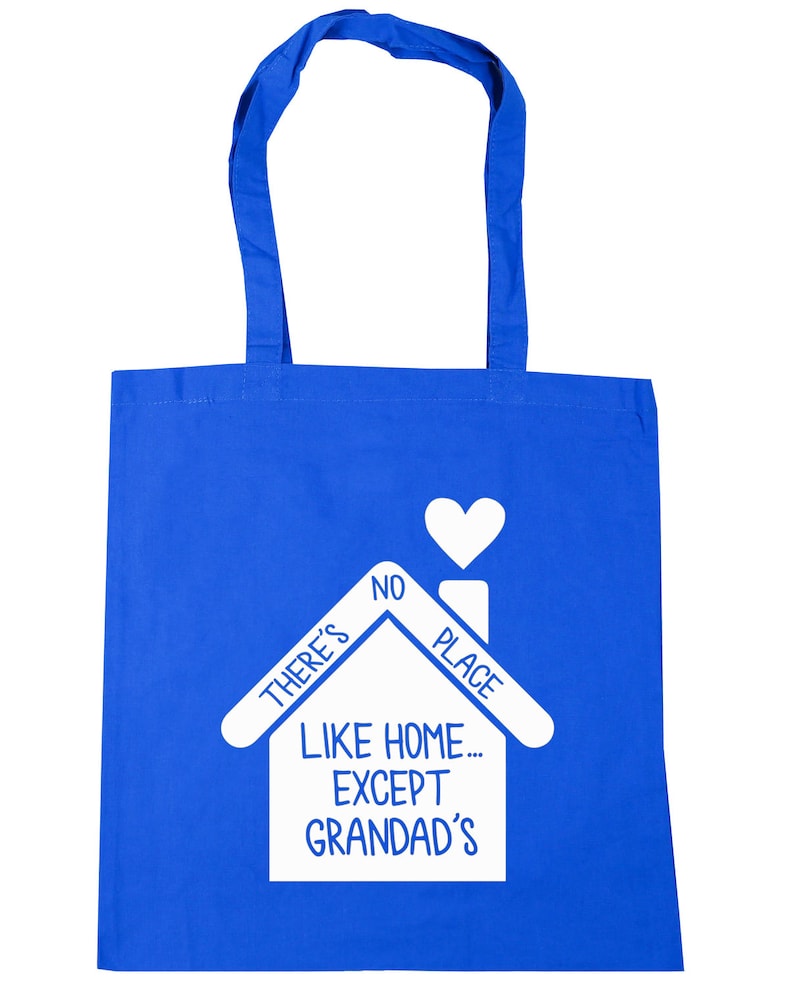 10 litres There/'s no place like home...except Grandad/'s Tote Shopping Gym Beach Bag 42cm x38cm