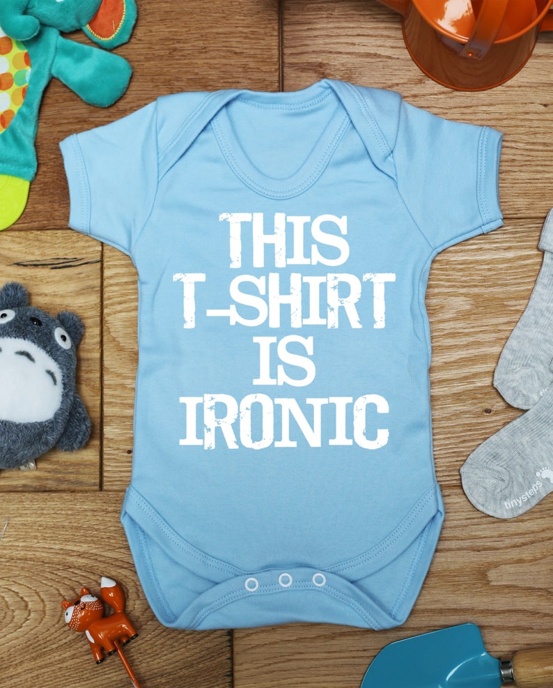 This Tshirt is ironic baby vest boys girls grow Handmade Bodysuit Gift Made To Order Little Hippo Hippy Printed Babies Wear Clothing