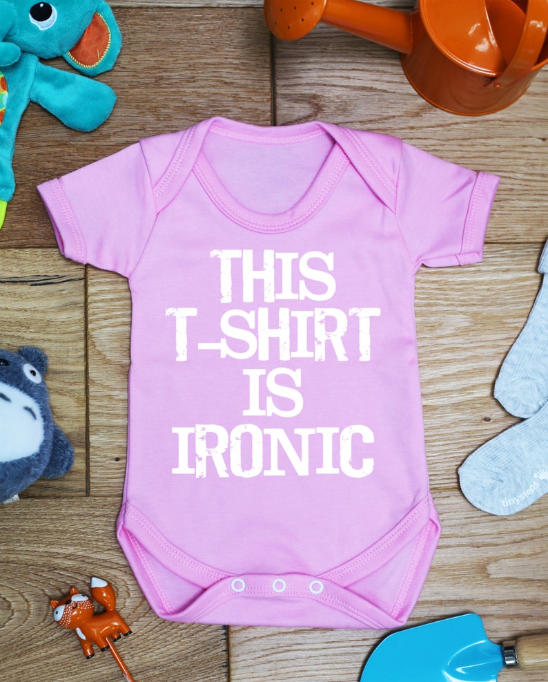 This Tshirt is ironic baby vest boys girls grow Handmade Bodysuit Gift Made To Order Little Hippo Hippy Printed Babies Wear Clothing