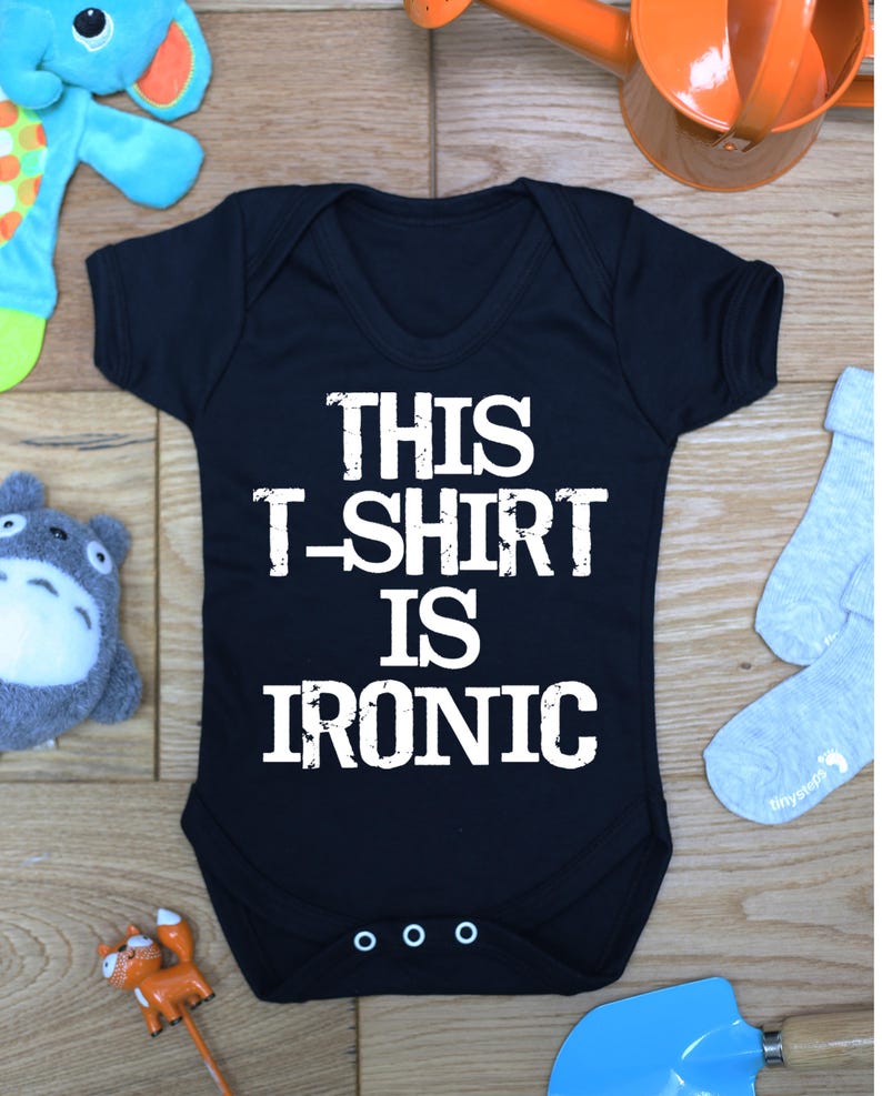 This Tshirt is ironic baby vest boys girls grow Handmade Bodysuit Gift Made To Order Little Hippo Hippy Printed Babies Wear Clothing