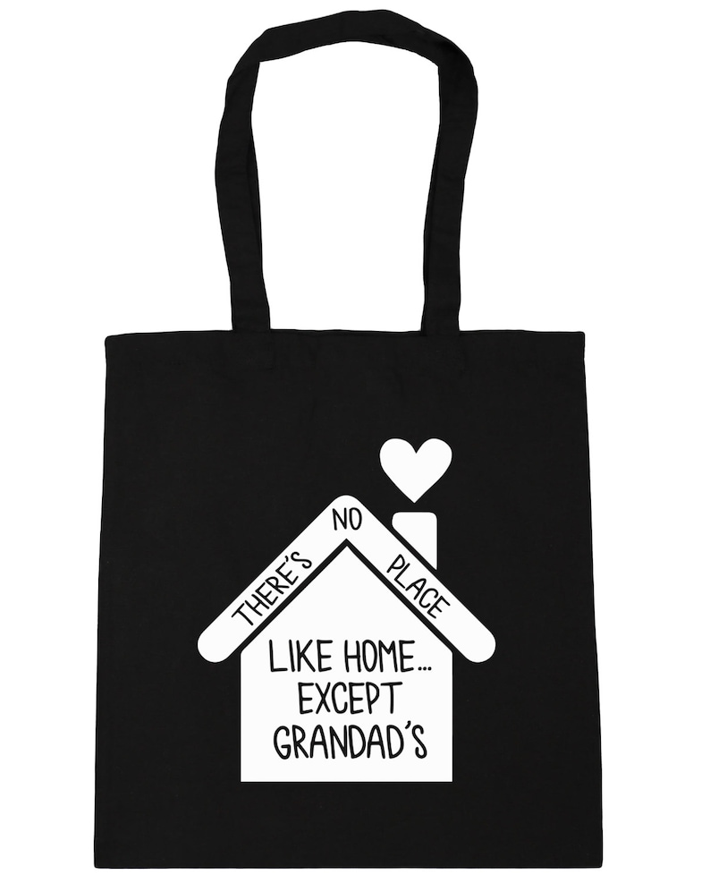 10 litres There/'s no place like home...except Grandad/'s Tote Shopping Gym Beach Bag 42cm x38cm