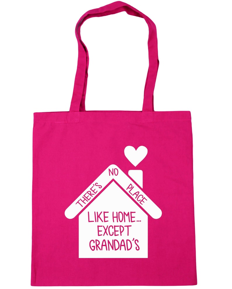 10 litres There/'s no place like home...except Grandad/'s Tote Shopping Gym Beach Bag 42cm x38cm