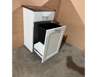 Pull out trash can cabinet