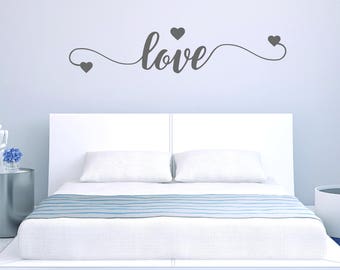 Love Wall Decal Inspirational Cute decor Heart Love Bedroom Wall Sticker Art Motivation Vinyl Decal Good Hose Home Decoration Gift Idea