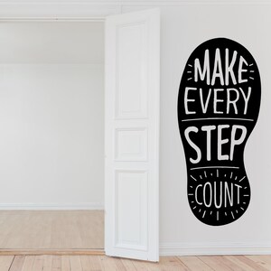 Make Every Step Count Wall Decal Motivation Quote Decor Sticker Vinyl ...