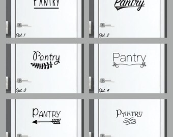 Pantry Decal Kitchen Sticker Pantry Kitchen Door Decal Art Etsy