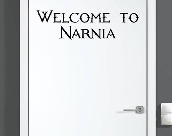 Welcome To Narnia Closet Door Decal With Narnia Theme Wall Etsy