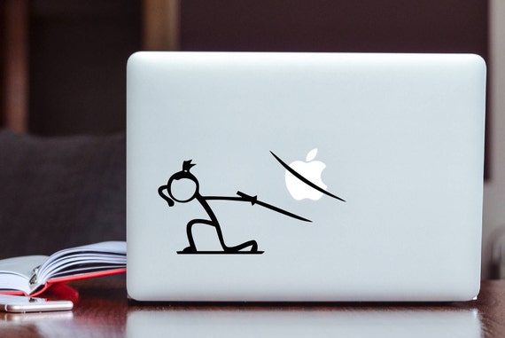 Stickman Samurai Cut Apple MacBook Decal / Stick Figure Cutting Laptop  Decal / iPad Decal Vinyl Sticker -  Sweden