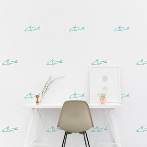 Delfino muro decalcomania cameretta dei bambini Origami delfino Wall Sticker soggiorno camera da letto modello carta da parati in vinile parete decalcomanie parete adesivi Home Decor