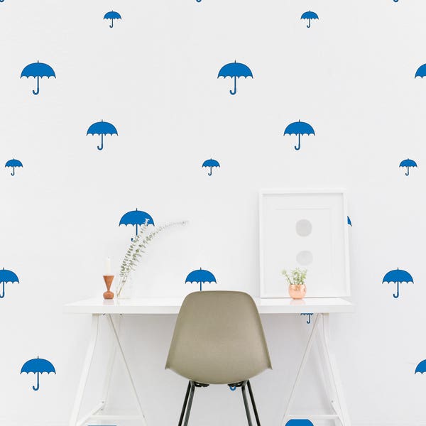 Umbrella wall Decal Pattern Kids room Umbrella Wall Sticker Living room Bedroom Pattern Wallpaper Vinyl Wall Decals Wall Stickers Home Decor