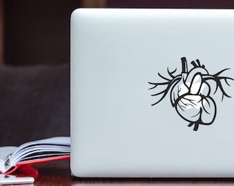Heart glowing Decal Organ Apple MacBook Decal / Laptop Decal / iPad Decal vinyl sticker