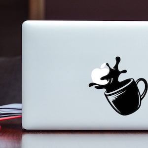 Coffee Spilled on Apple MacBook Decal / Laptop Decal / iPad Decal vinyl sticker