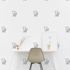 Katze Origami Wand Aufkleber Kitty Kinderzimmer Wand Aufkleber Wohnzimmer Schlafzimmer Muster Tapete Vinyl Wand Aufkleber Wand Aufkleber Home Decor