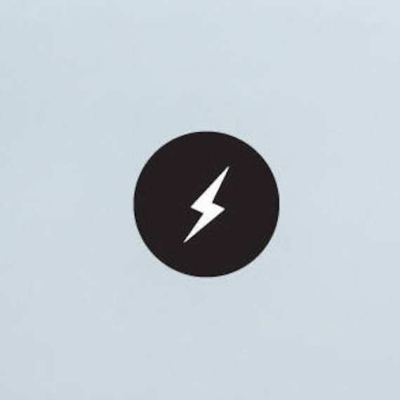 lighting bolt inside of white circle for mac app