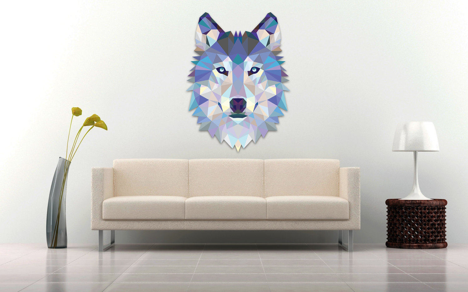 Stickers muraux 3D Loups 23840