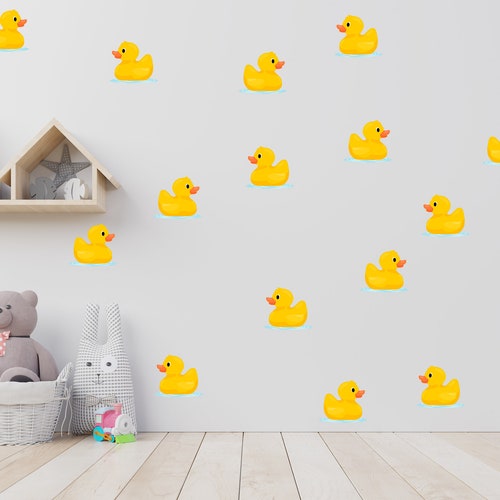 Rubber Duck Wall Pattern Decal Bathtub Duck Kid Room Nursery Etsy