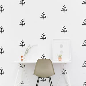 Pine Tree wall Decal Kids room Wall Sticker, Nursery Christmass, Kids Bedroom Pattern Wallpaper Vinyl Wall Decals Wall Stickers Home Decor