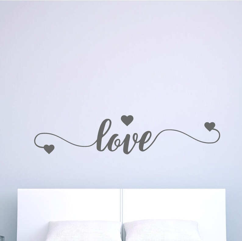 Love Wall Decal Inspirational Cute Decor Heart Love Bedroom Etsy