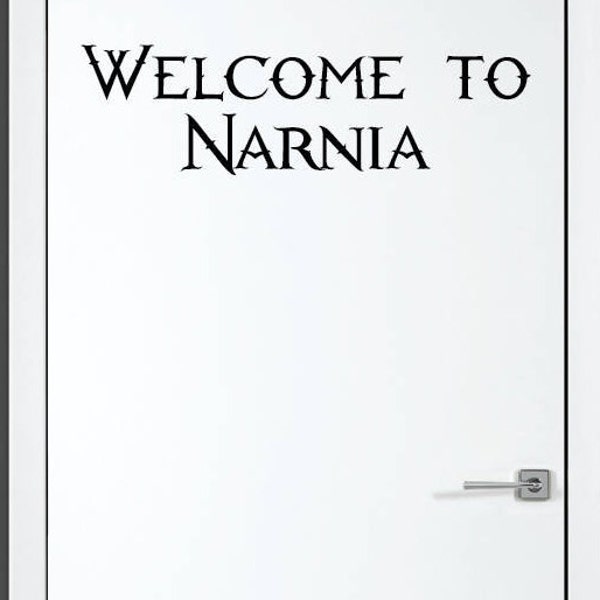 Welcome to Narnia closet Door Decal (Narnia theme) Art / Wall Decal Vinyl Funny Gorgeous Glamorous Gift