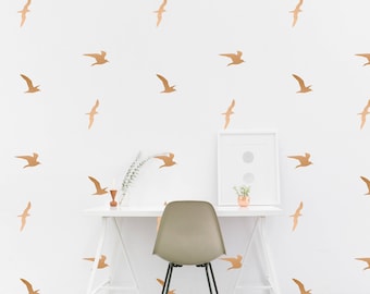 Seagull wall Decal Kids room flying bird Wall Sticker, Kids Bedroom Pattern Wallpaper Vinyl Wall Decals, Nursery Wall Stickers Home Decor