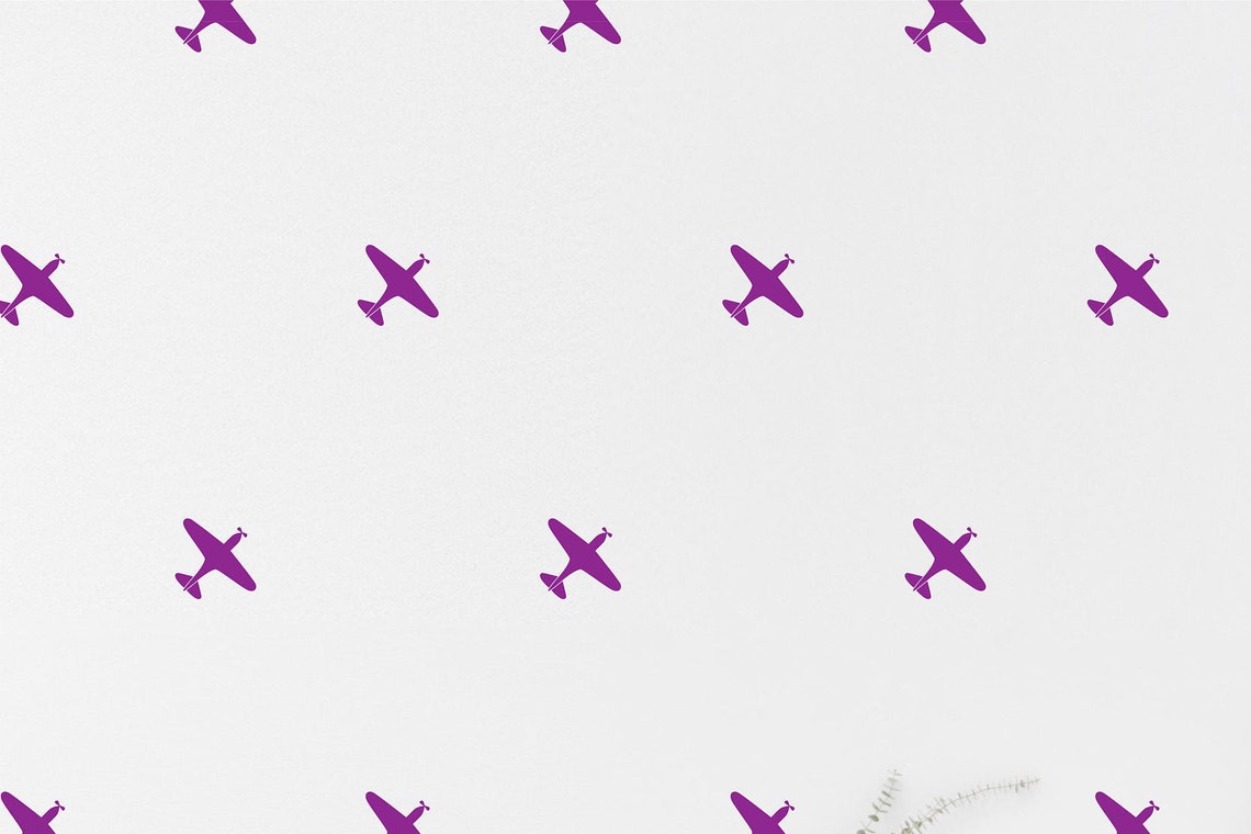 Airplane wall Decal Military Plane Kids room Wall Sticker Etsy