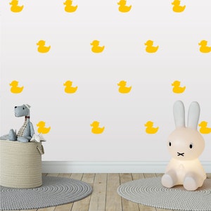 Rubber duck Wall Pattern Decal bathtub duck kid room Nursery Sticker Living room bathroom Wallpaper Vinyl Wall Decals Home Decor Stickers