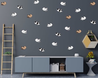 French Bulldog Decal Pattern Frenchie wall kid room Nursery Sticker Cute funny frenchies Bedroom Wallpaper Vinyl color Decals dog Stickers